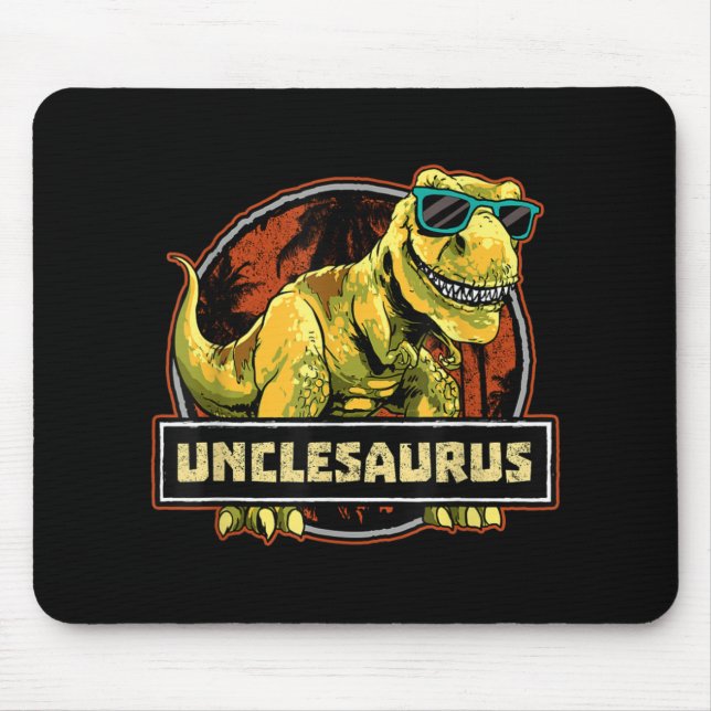 Unclesaurus T rex Uncle Saurus Dinosaur Mouse Mat (Front)