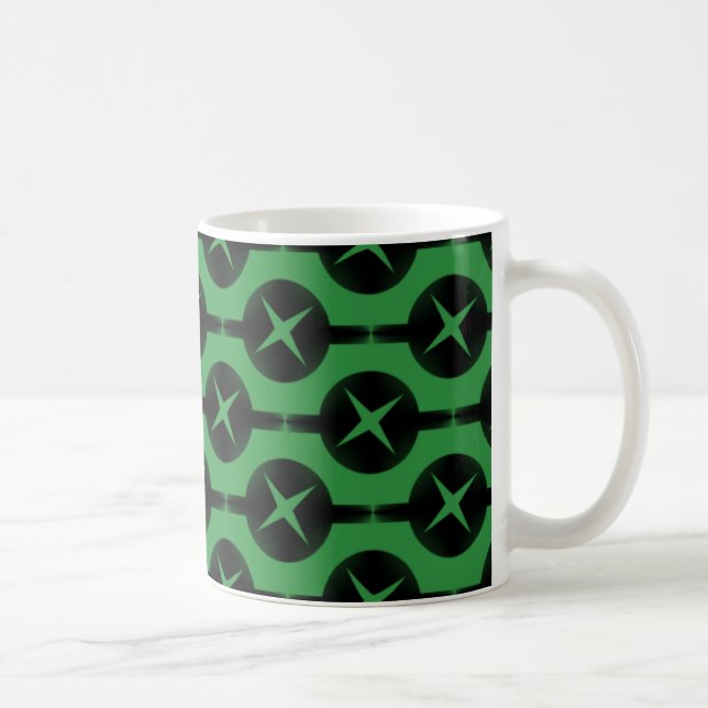 Uncommon Circles Mug, Bright Green Coffee Mug (Right)