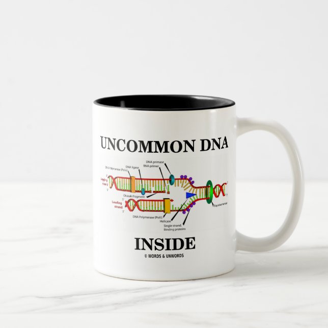 Uncommon DNA Inside (DNA Replication Attitude) Two-Tone Coffee Mug (Right)