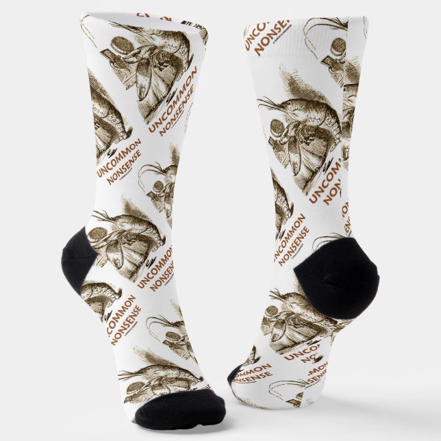 Uncommon Nonsense (Lobster Quadrille Wonderland) Socks (Angled)