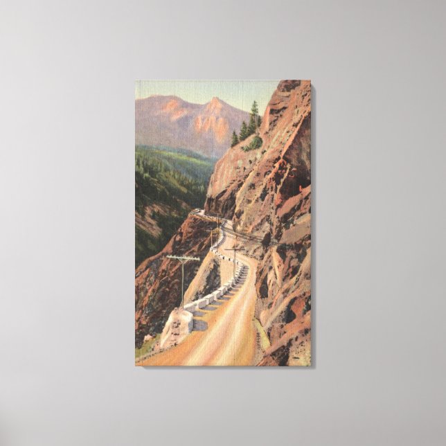 Uncompahgre Gorge and Million Dollard Highway Canvas Print (Front)
