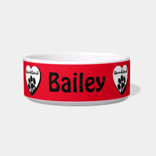 Unconditional Love 2 Ceramic Pet Bowl