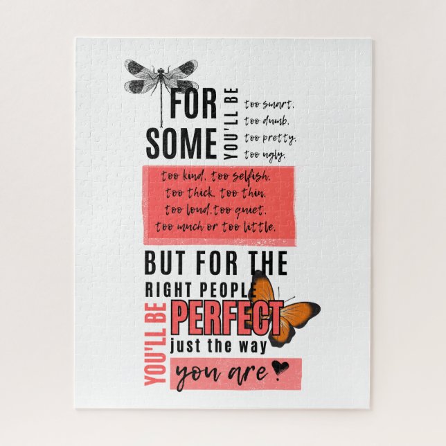 Unconditional love & acceptance friendship quote  jigsaw puzzle (Vertical)