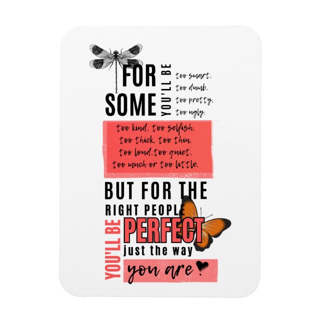 Unconditional love & acceptance friendship quote  magnet (Vertical)