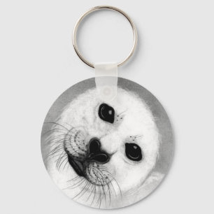 Unconditional Love Harp Seal Key Ring