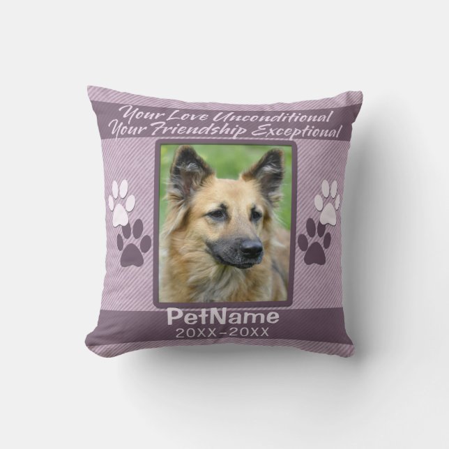 Unconditional Love Pet Sympathy Custom Cushion (Front)