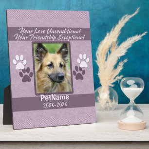 Unconditional Love Pet Sympathy Custom Plaque