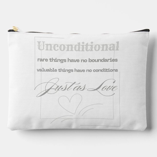 Unconditional Love Quote  Accessory Pouch (Front)