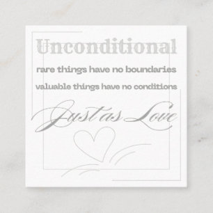Unconditional Love Quote Loyalty Card