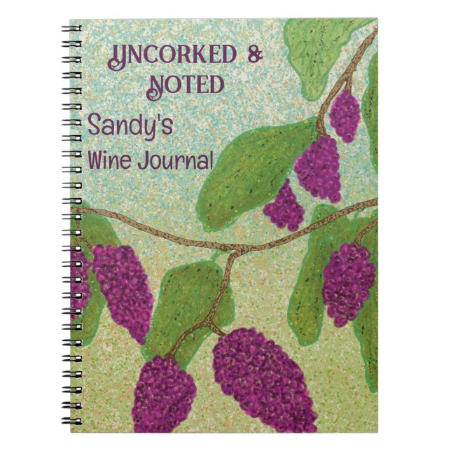 Uncorked & Noted Personalised Wine Notebook (Front)