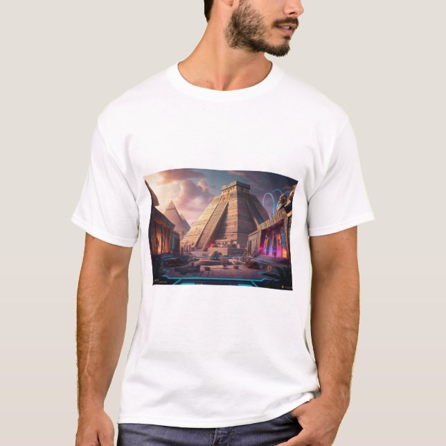 🌟 Uncover the Mysteries of the Egyptian Pyramids T-Shirt (Front)
