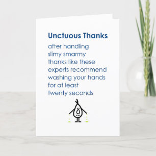 Unctuous Thanks, A Funny Thank You Poem