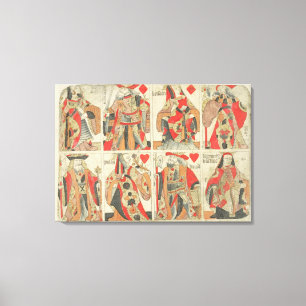 Uncut Playing Cards, Late 18th century Canvas Print