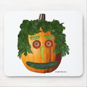 Uncut Pumpkin Face Mouse Mat