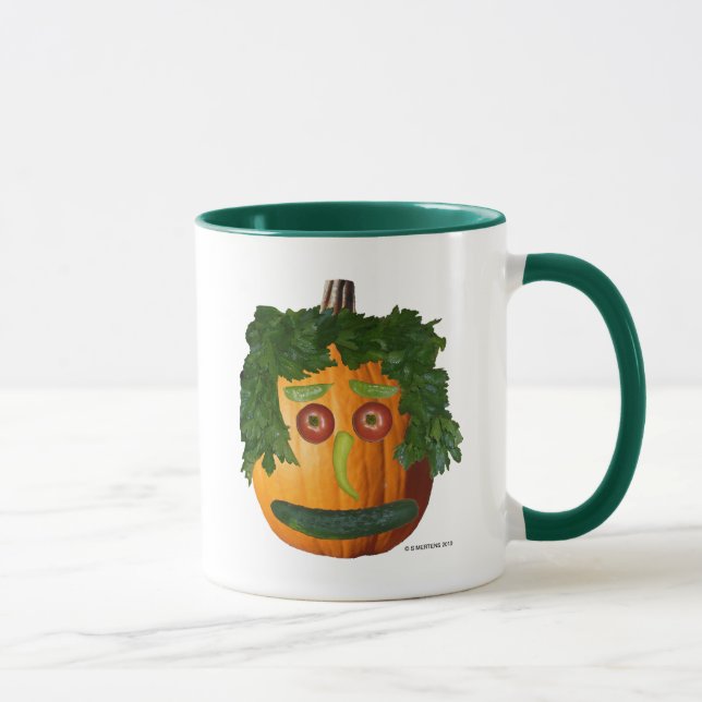 Uncut Pumpkin Face Mug (Right)