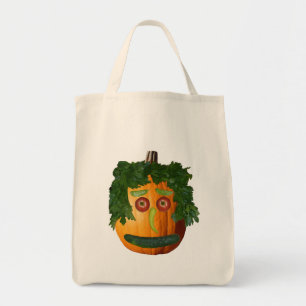 Uncut Pumpkin Face Tote Bag