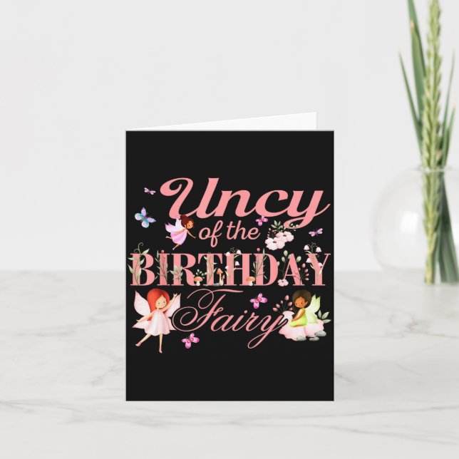 Uncy Of The Birthday Fairy Little Girl Magical Fam Card (Front)
