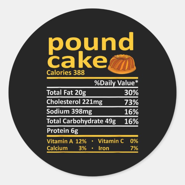 Und Cake Nutrition Food Thanksgiving Costume Chris Classic Round Sticker (Front)
