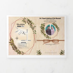 undangan simpel dan keren Tri-Fold invitation