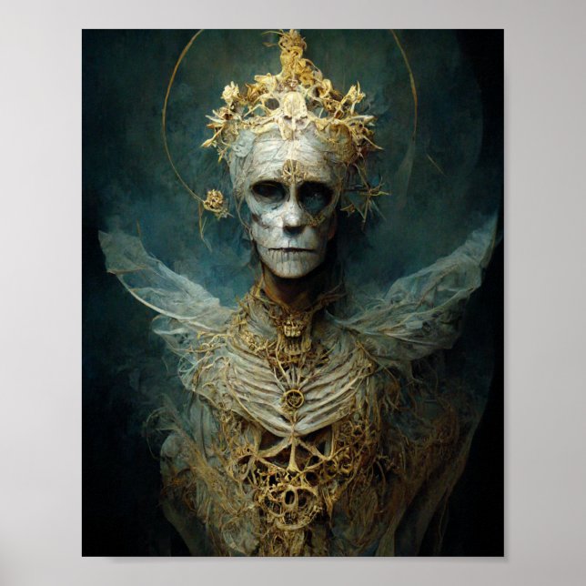 Undead Archangel Dark Gothic Fantasy Art Poster (Front)