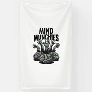 Undead Brain Feast Vintage Zombie Hands Horror Shi Banner