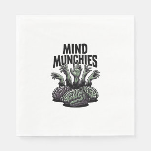 Undead Brain Feast Vintage Zombie Hands Horror Shi Napkin