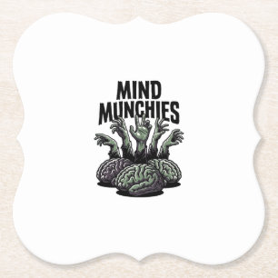 Undead Brain Feast Vintage Zombie Hands Horror Shi Paper Coaster