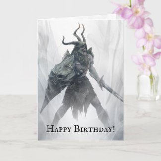 Undead Draugr Warrior Birthday Card