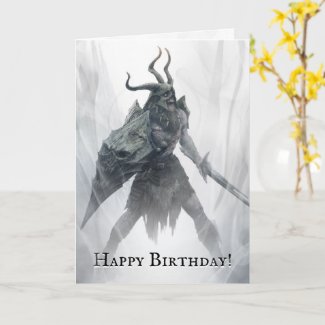 Undead Draugr Warrior Birthday Card