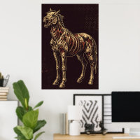 Undead Horse on Dark Gothic Backdrop