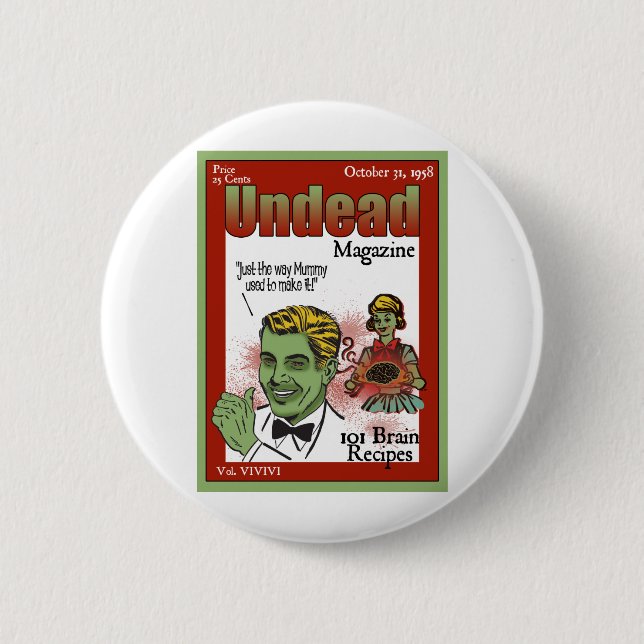 Undead Magazine 6 Cm Round Badge (Front)