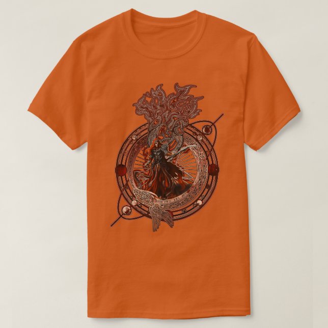 Undead Necromancer Zombie Warlock T-Shirt (Design Front)