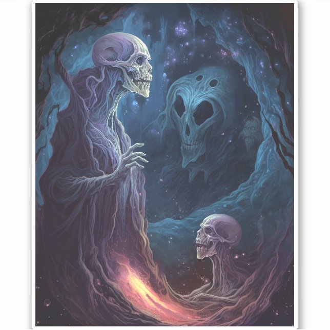 Undead Skeleton Creatures Horror Art (Front)