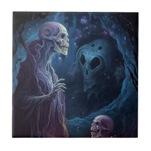 Undead Skeleton Creatures Horror Art Tile