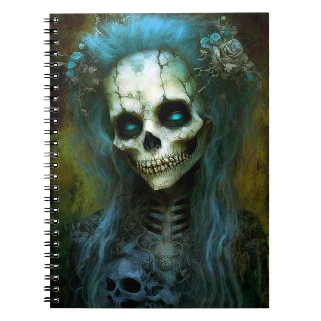 Undead Woman Skeleton Horror Notebook (Front)