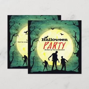 Undead Zombies Zombie Halloween Party Invitation