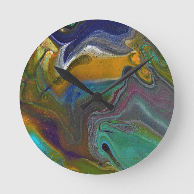 Undecided 2 Psychedelic Abstract Wall Clock (Front)