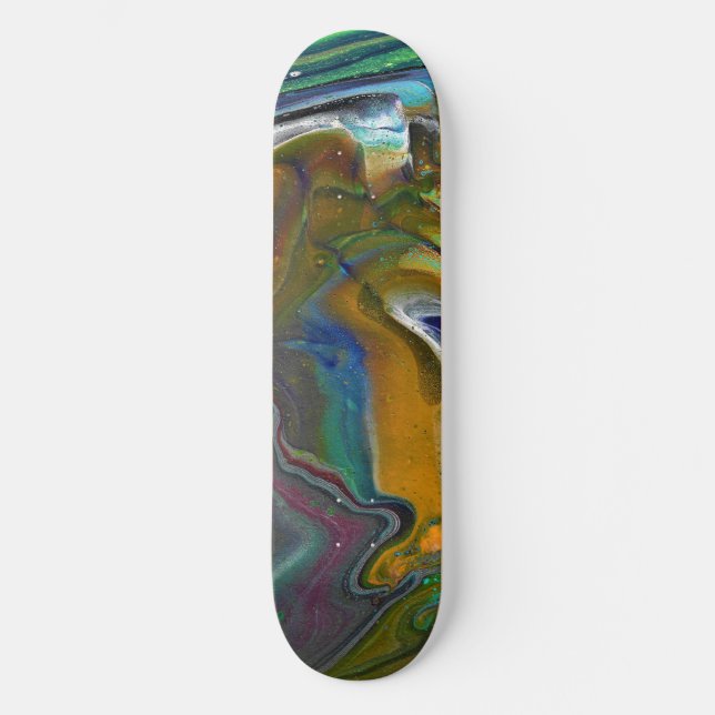 Undecided 3 Colourful Abstract Skateboard Deck (Front)