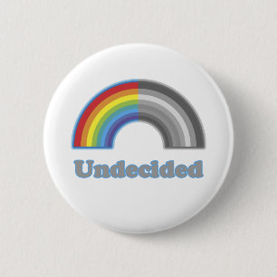 Undecided Rainbow 6 Cm Round Badge