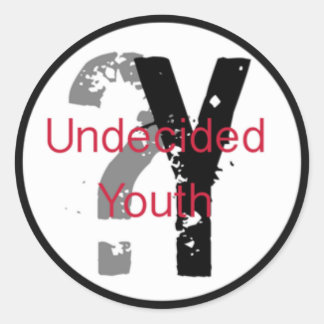 Undecided Youth Stickers (1-1/2 inch)