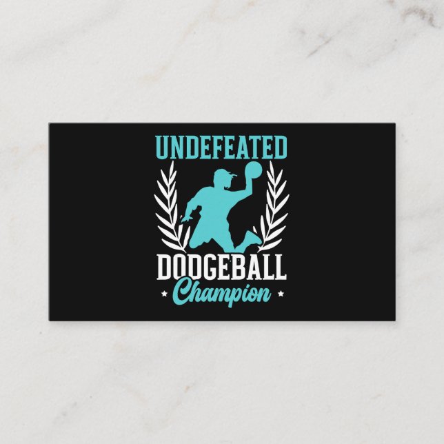 Undefeated Dodgeball Champion Duck Dip Dive Dodgeb Business Card (Front)