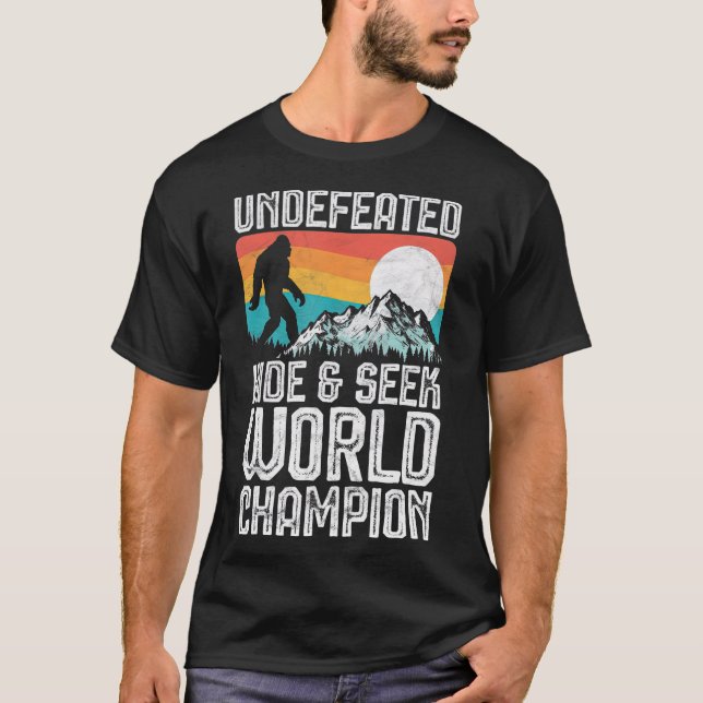 Undefeated Hide and Seek World Champion Bigfoot T-Shirt (Front)