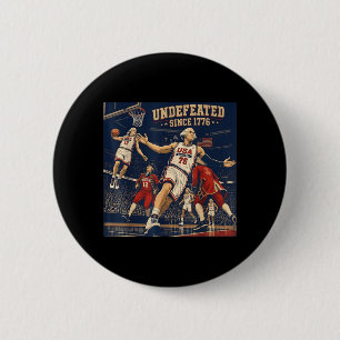 Undefeated Since 1776 Aamerica 4th Of July 6 Cm Round Badge