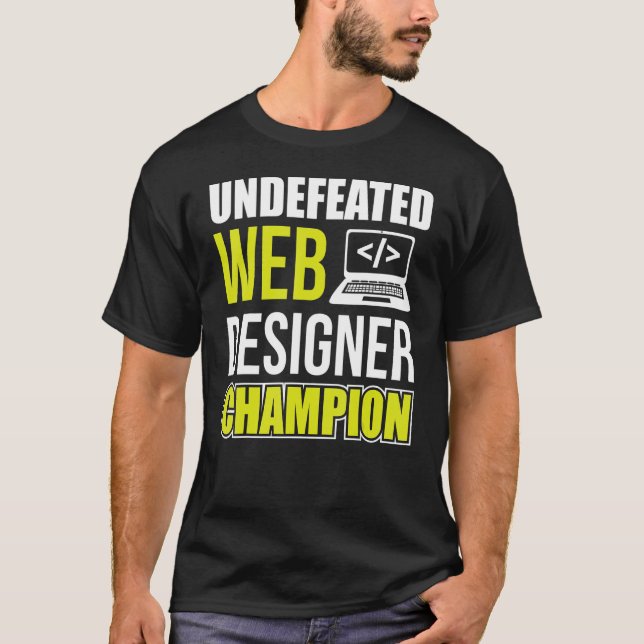 Undefeated Web Designer Champion Css Programmer 2 T-Shirt (Front)
