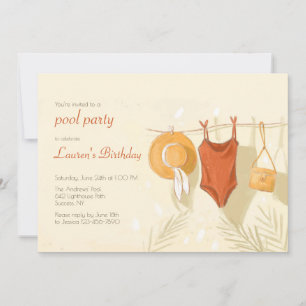 Undeniably Summer Pool Party Invitation