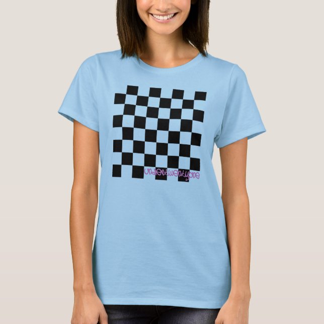 Under 21 Blue Chequered T-Shirt (Front)