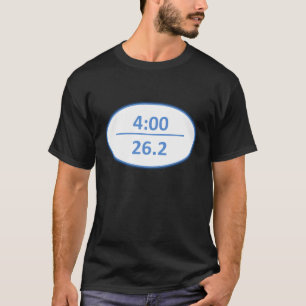 Under 4 Hours Marathon Blue Shirt
