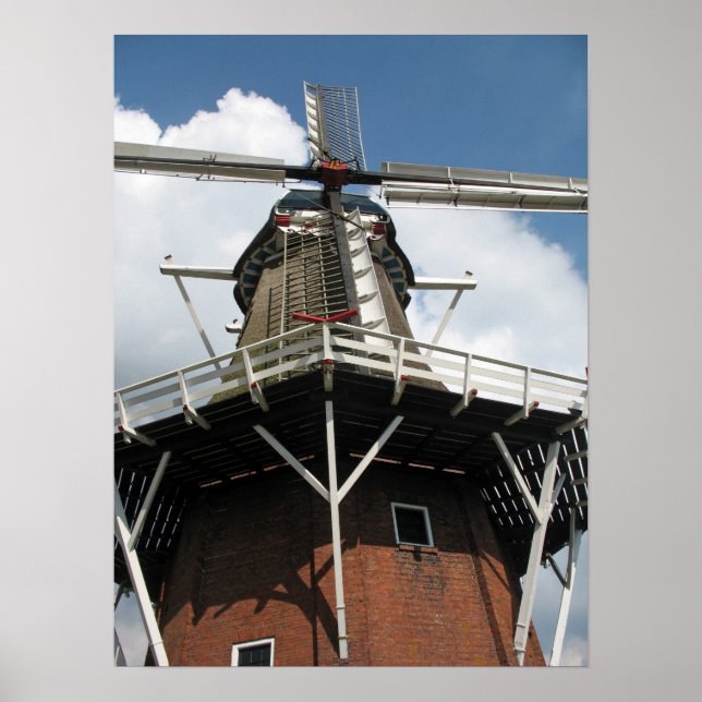 Under a Dutch Windmill Photo Poster Souvenir (Front)