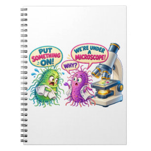 Under a Microscope – Funny Microbiology Bacteria H Notebook