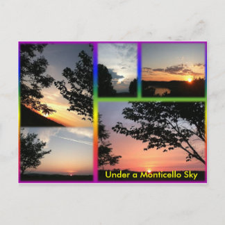 Under a Monticello Sky Postcard